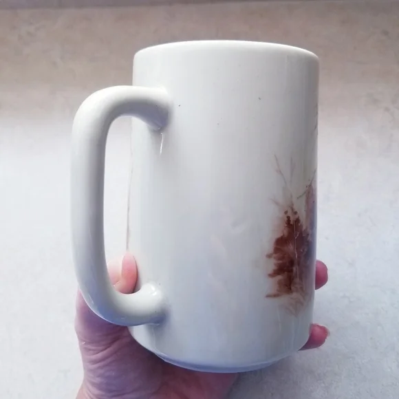 Vintage Otagiri Deer Stag Buck Doe Graphic Coffee Mug - Picture 5 of 7